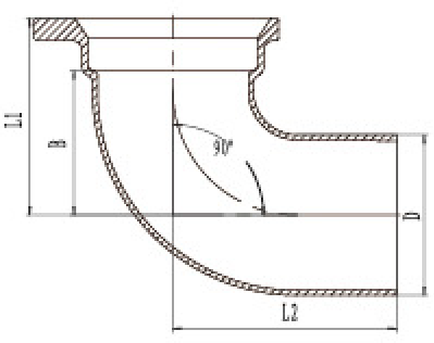 A型90度彎頭結構圖