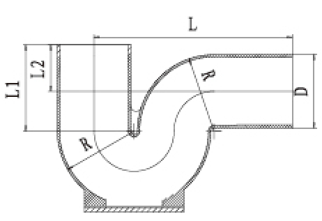 W型帶門(mén)P存水彎結構圖